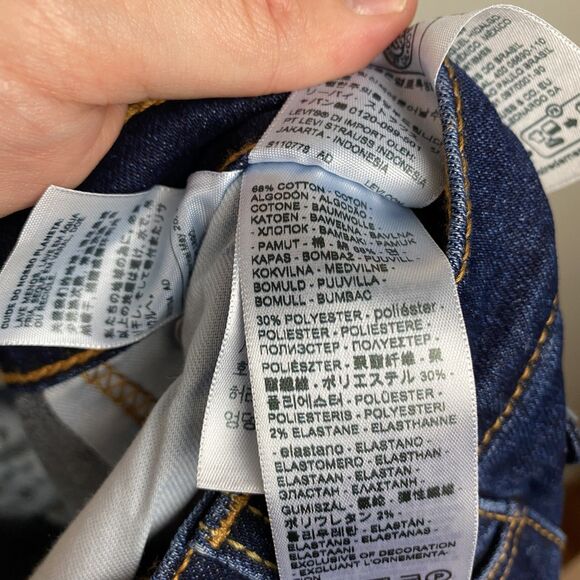 Levis 502 Jeans Mens 34x32 Blue Taper Stretch Denim Regular Fit Zip Fly New - Picture 9 of 14